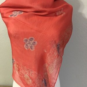 Handmade Peach Batik Scarf